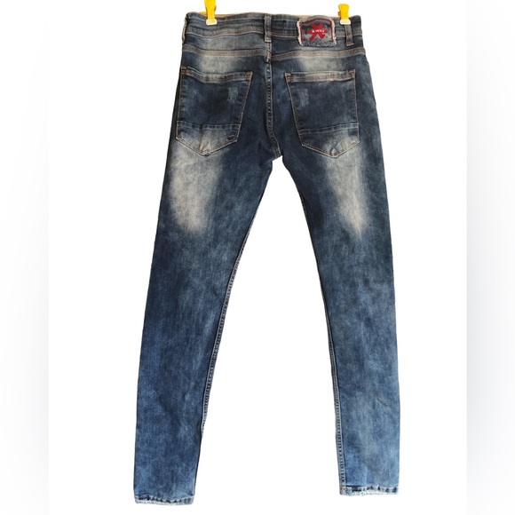 X Way Skinny Denim Jeans “It only doubles trouble” Size 30x30 - Picture 2 of 5